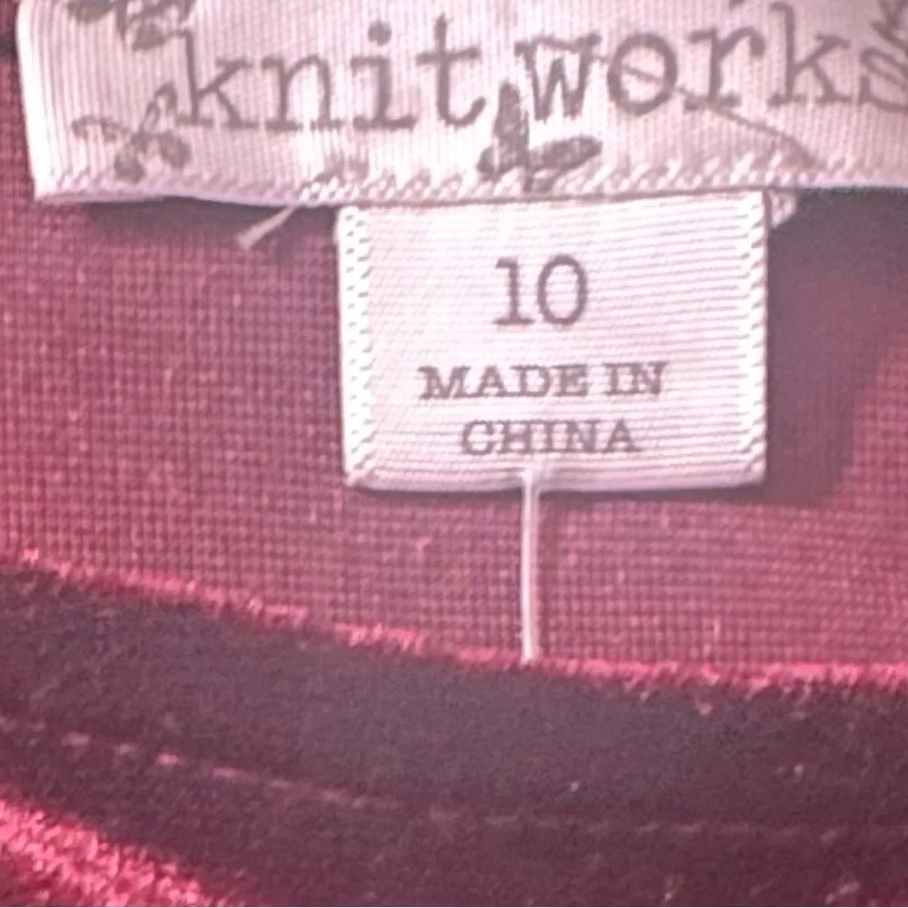 Knitworks Velvet Burgundy Crop Top